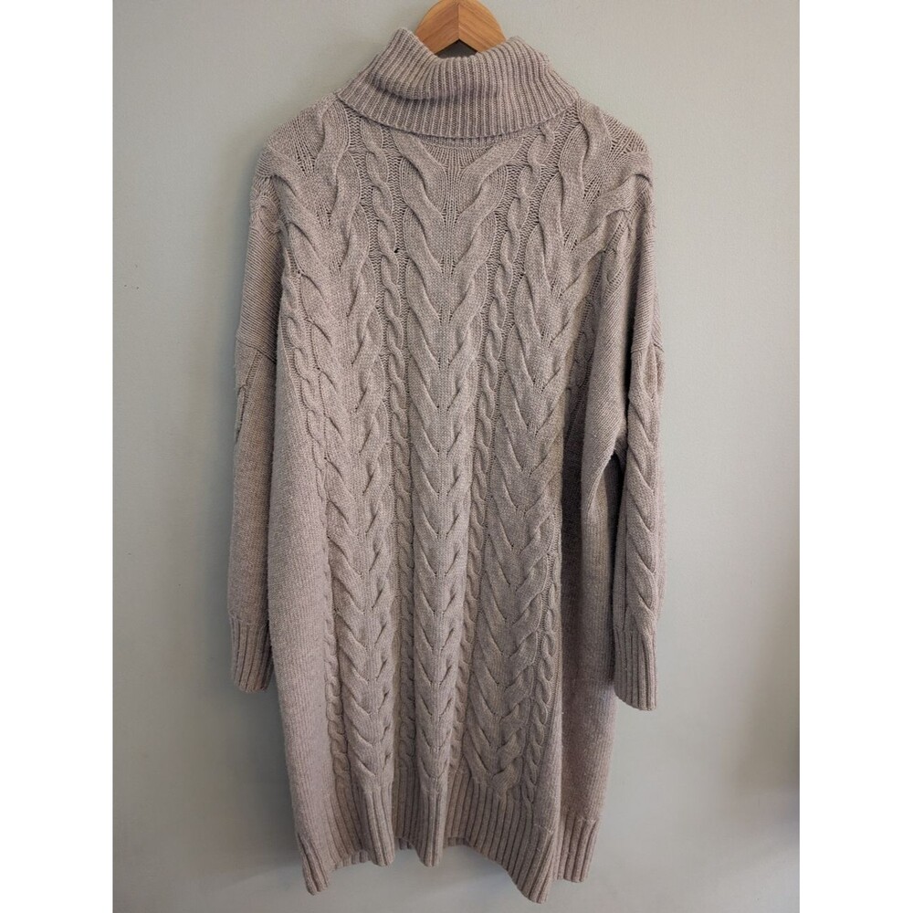 Barbour Woodlane Brown Cable Knit Sweater Dress Size 10